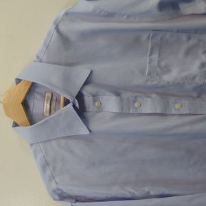 Joseph Abboud Regular Fit Blue Cotton Dress Shirt 17.5/32-33